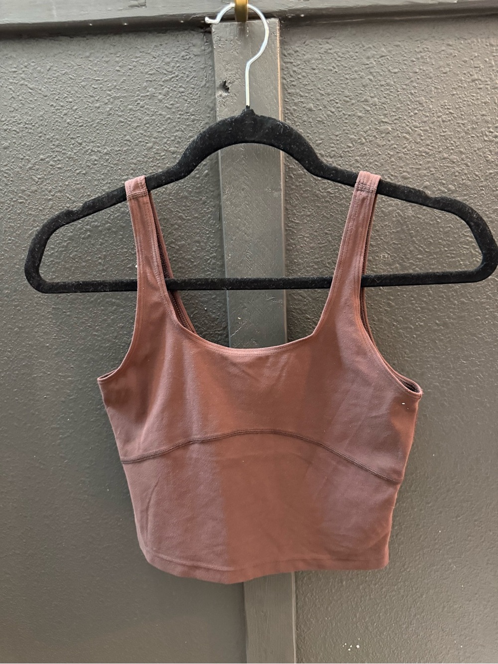 TNA Cropped Tank Top in Dusty Rose Brown